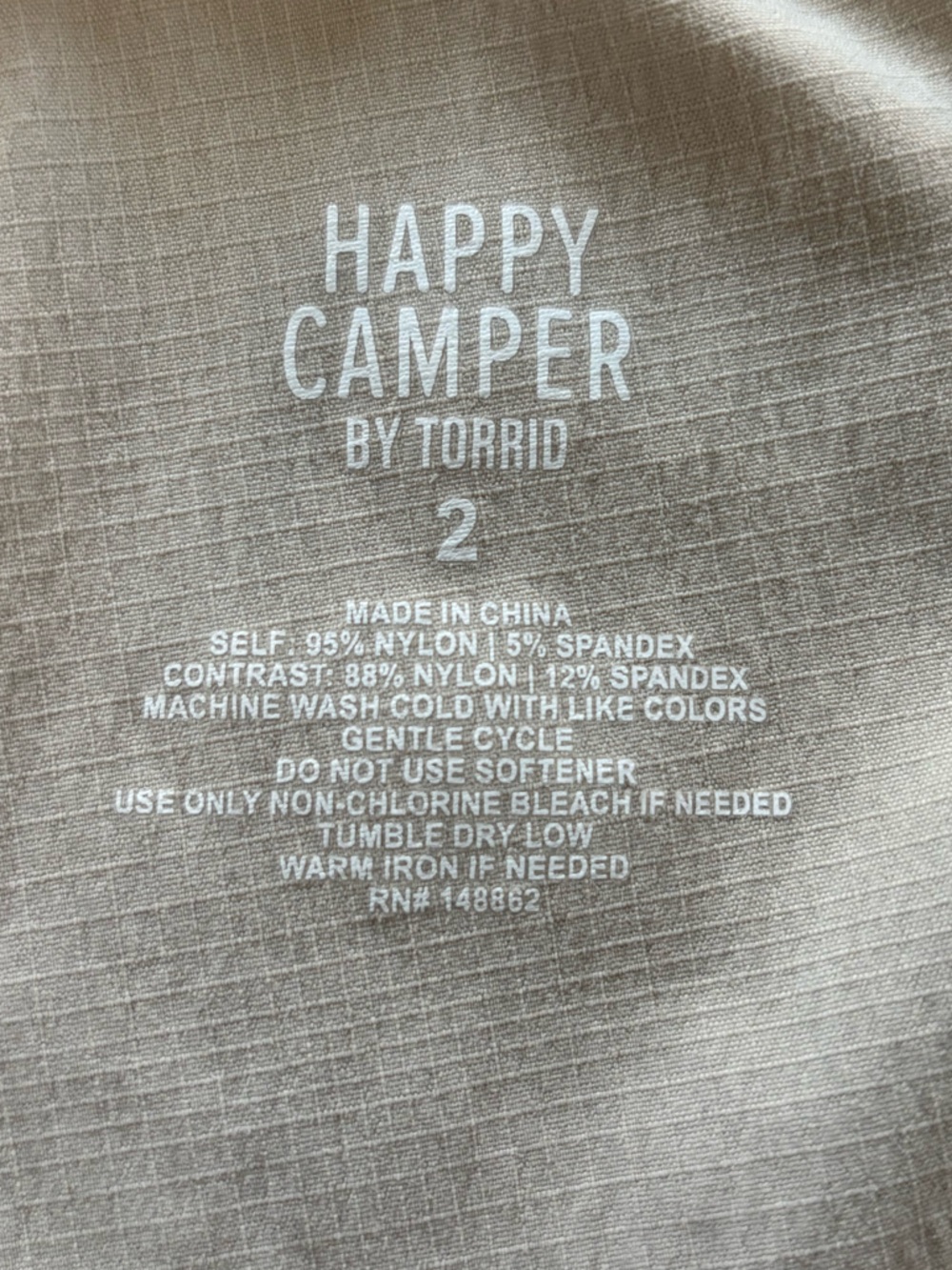 TORRID HAPPY CAMPER Beige Crop Active Pant Size 2 - Picture 7 of 7